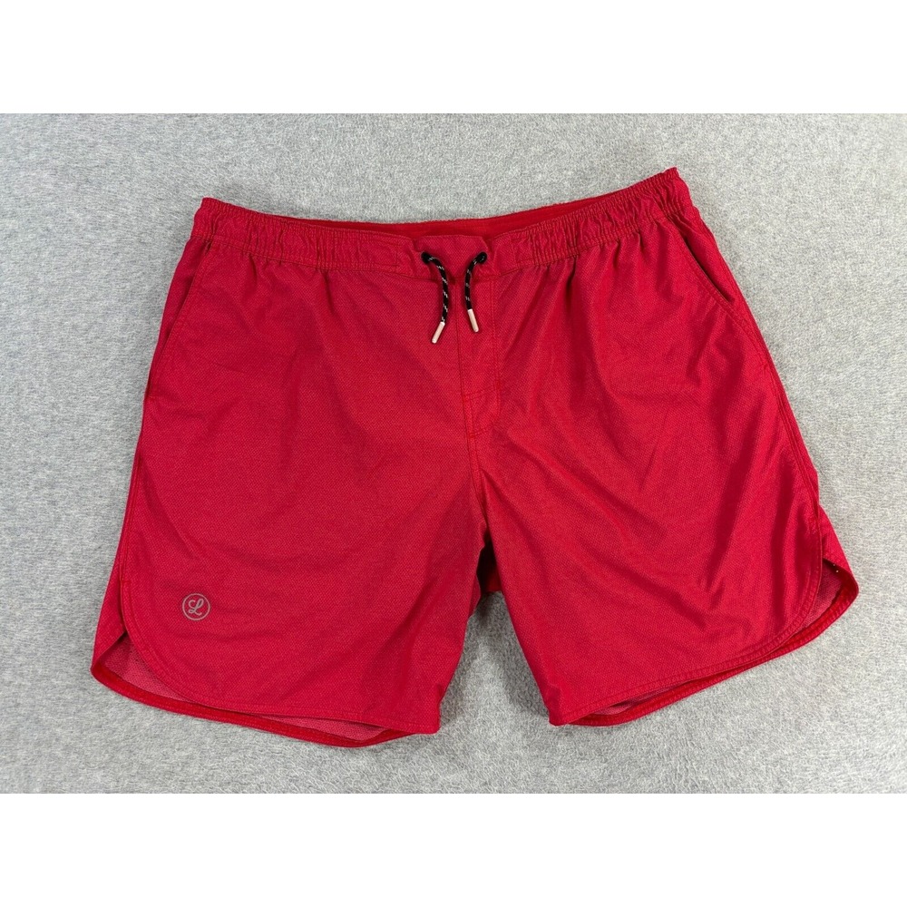 Legends Compression‎ Lined Athletic Shorts (Men's 2XL) Red - 7"